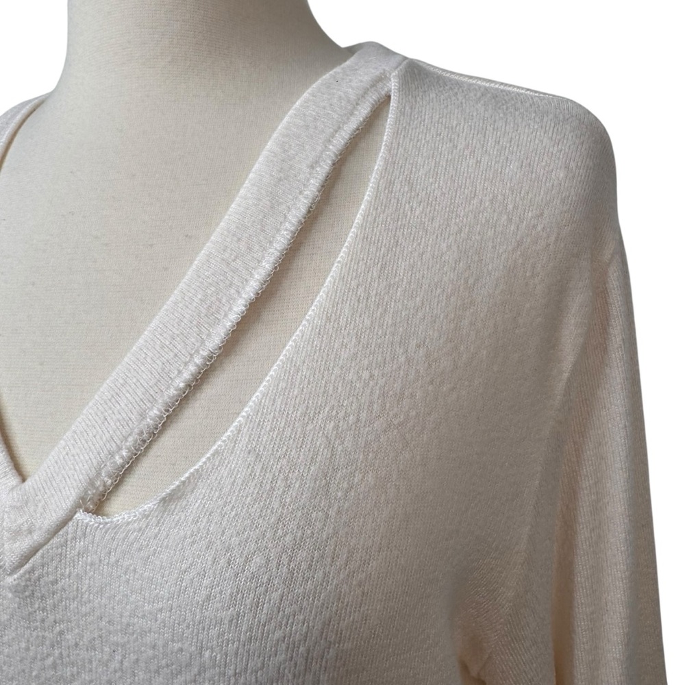 Lna Brushed Double Fallon V-Neck Sweater Sweatshirt S View 6